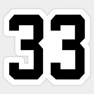 Number 33 Sticker